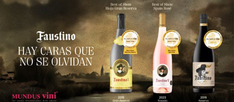 Faustino I Gran Reserva 2015, referente mundial en el mundo del vino, catalogado como “Best of Show Rioja Gran Reserva” en el prestigioso concurso Mundus Vini.